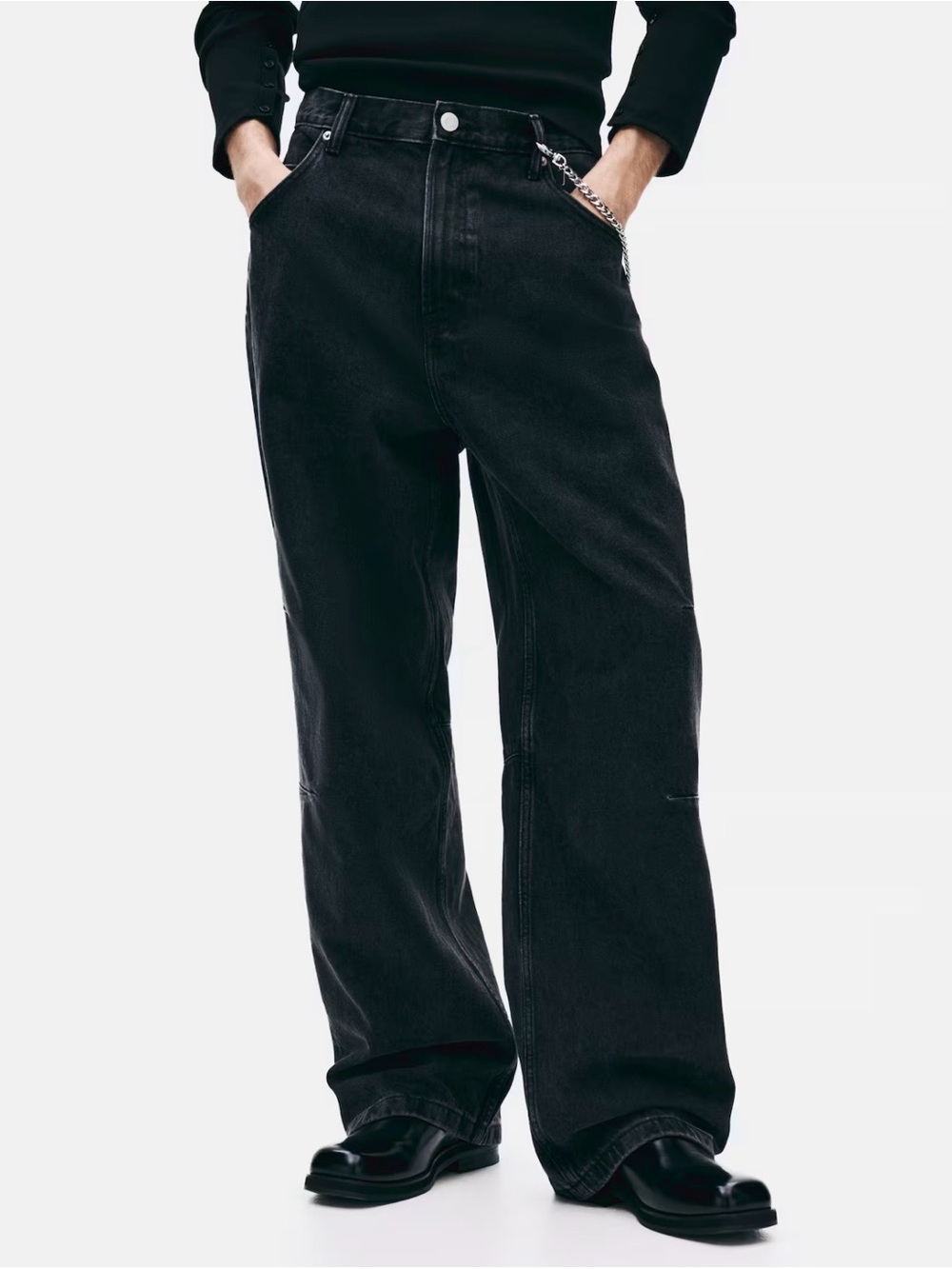 Women’s Black Wide-Leg Jeans